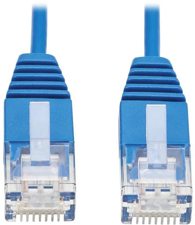 Alt view image 8 of 13 - Tripp Lite Cat6a 10G Certified Molded Ultra-Slim Utp Ethernet Cable (Rj45 M/M) Blue 7 Ft.