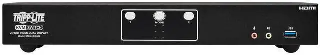 Alt view image 20 of 20 - Tripp Lite B006-HD2UA2 HDMI Dual-Display KVM Switch - 1 Computer(s) - 4096 x 2160 - 50 Hz, 60 Hz - 1 x Network (RJ-45) - 6 x USB - 5 x HDMI - Desktop, Rack-mountable