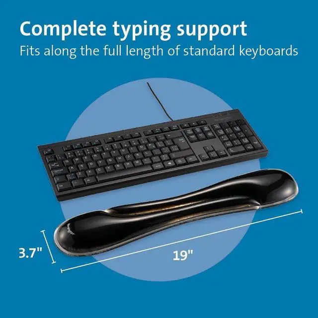 Alt view image 4 of 9 - Kensington Duo Gel Wave Keyboard Wrist Rest