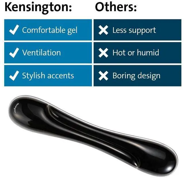 Alt view image 9 of 9 - Kensington Duo Gel Wave Keyboard Wrist Rest