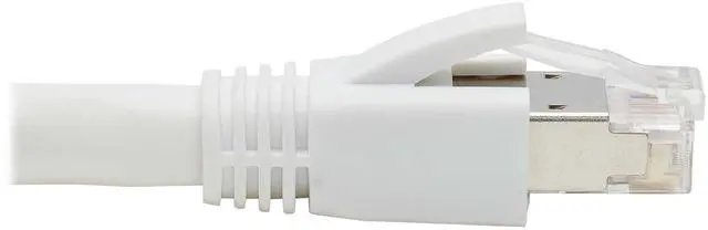 Alt view image 10 of 10 - Eaton Tripp Lite Series Cat8 40G Snagless SSTP Ethernet Cable RJ45 M/M PoE White 5 ft. 1.5 m