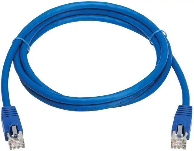 Alt view image 8 of 11 - Tripp Lite Cat8 40G Snagless SSTP Ethernet Cable RJ45 M/M PoE Blue 6 ft. 1.8 m N272F06BL