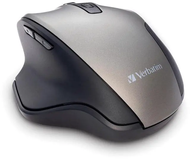Alt view image 8 of 20 - Verbatim Silent Ergonomic Wireless Blue Led Mouse - Graphite
