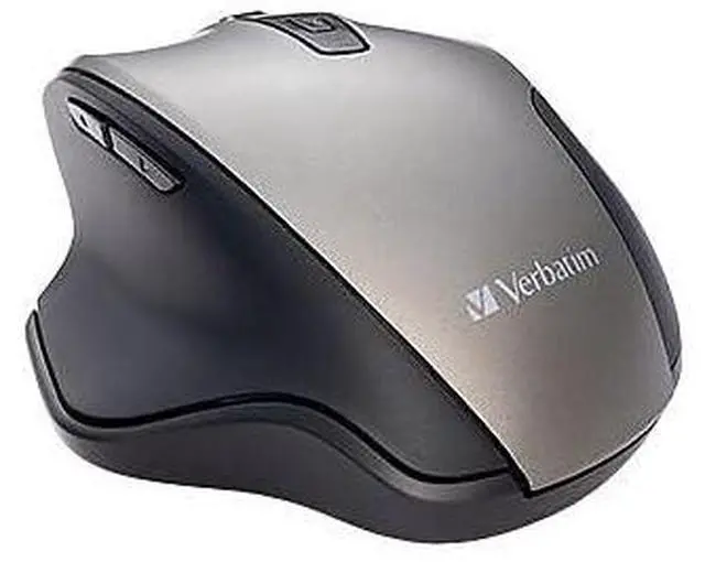 Alt view image 18 of 20 - Verbatim Silent Ergonomic Wireless Blue Led Mouse - Graphite