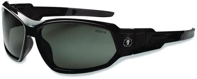 Alt view image 6 of 20 - Ergodyne 56030 Skullerz Loki Safety Glasses/Goggles, Black Frame/Smoke Lens, Nylon/Polycarb