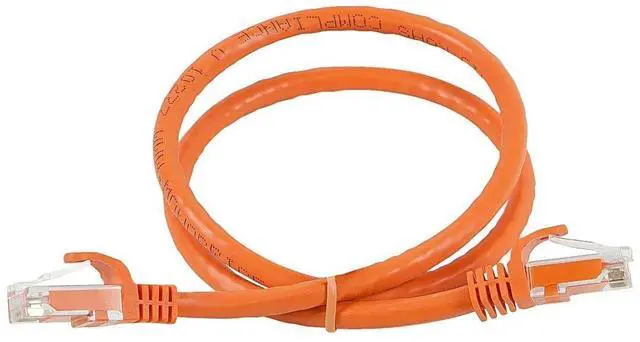 Alt view image 7 of 8 - Monoprice Cat6 Ethernet Patch Cable - 1 Feet - Orange | Network Internet Cord - Snagless RJ45, Stranded, 550Mhz, UTP, Pure Bare Copper Wire, 24AWG - Flexboot Series