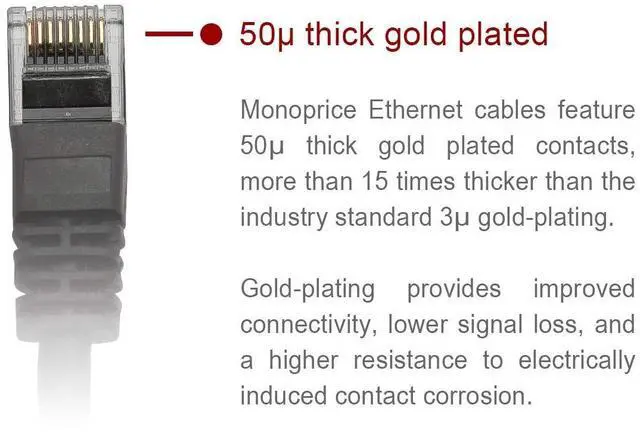 Alt view image 8 of 8 - Monoprice Cat6 Ethernet Patch Cable - 1 Feet - Orange | Network Internet Cord - Snagless RJ45, Stranded, 550Mhz, UTP, Pure Bare Copper Wire, 24AWG - Flexboot Series