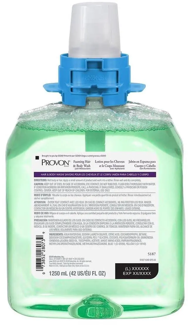 Alt view image 2 of 2 - Provon Foaming Hair/Body Wash With Moisturizers Cucumber Melon 1250mL 4Ct 518704