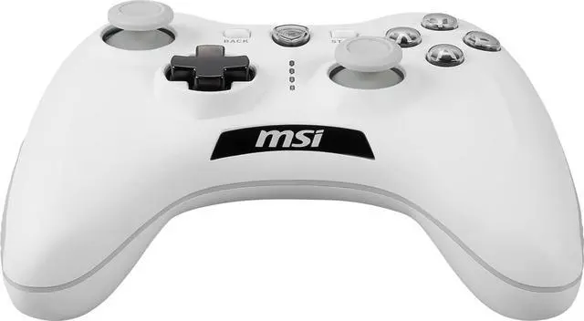 Alt view image 12 of 16 - msi force gc30v2 white wireless gaming controller, dual vibration motors, dual connection modes, interchangable d-pads, compatible with pc & android