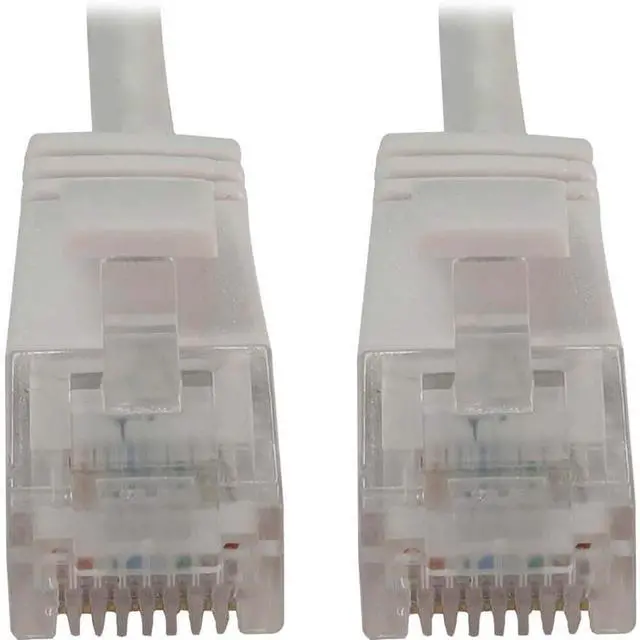 Alt view image 6 of 9 - Tripp Lite Cat6a 10G Snagless Molded Slim UTP Ethernet Cable (RJ45 M/M), PoE, White, 3 ft. (0.9 m) - 3 ft Category 6a Network Cable for Network Device, Server, Switch, Router, Hub, Printer, Computer,