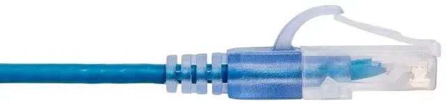 Alt view image 6 of 7 - Monoprice SlimRun Cat6A Ethernet Patch Cable - Network Internet Cord - RJ45, 550Mhz, UTP, Pure Bare Copper Wire, 10G, 30AWG, 3ft, Blue, 5-Pack