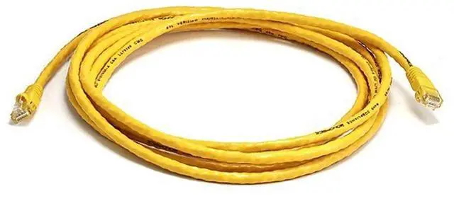 Alt view image 8 of 13 - Monoprice Cat6 Ethernet Patch Cable - Network Internet Cord - RJ45, Stranded, 550Mhz, UTP, Pure Bare Copper Wire, 24AWG, 10ft, Yellow