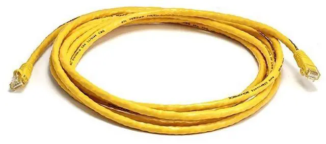 Alt view image 11 of 13 - Monoprice Cat6 Ethernet Patch Cable - Network Internet Cord - RJ45, Stranded, 550Mhz, UTP, Pure Bare Copper Wire, 24AWG, 10ft, Yellow