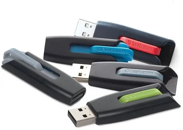 Alt view image 12 of 16 - Verbatim 32GB Store 'n' Go V3 USB 3.0 Flash Drive 5pk Assorted 70900