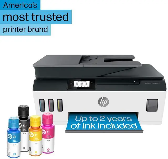 Alt view image 17 of 20 - HP Smart Tank Plus 651 Wireless All-in-One InkJet Printer, Color Mobile Print,
