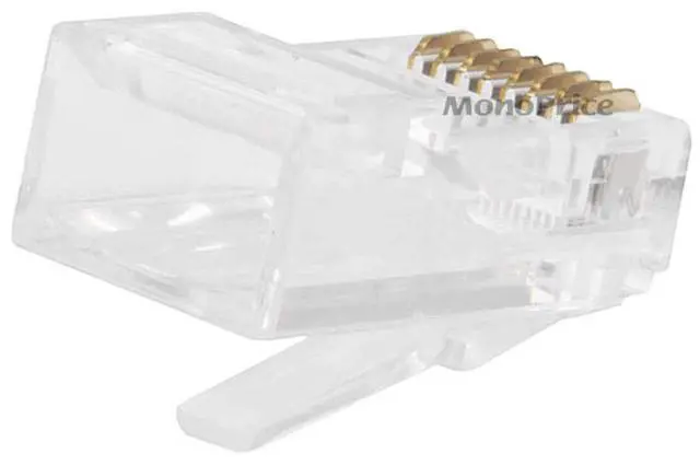 Alt view image 12 of 13 - Monoprice Rj-45 Modular Plugs Rj45 - 100 Pack For Solid