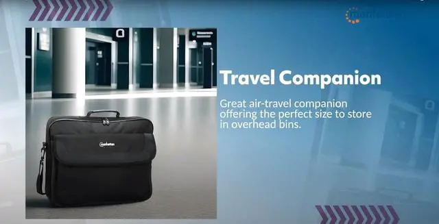 Alt view image 13 of 19 - Manhattan Cambridge Carrying Case (Briefcase) for 17.3" Apple Notebook - Black - Weather Resistant, Spill Resistant, Wear Resistant, Bump Resistant, Scratch Resistant, Anti-slip Shoulder Strap -