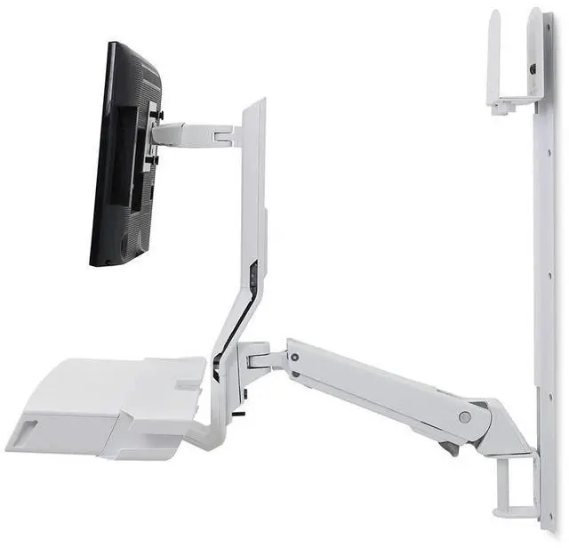 Alt view image 6 of 6 - Ergotron StyleView Wall Mount for Monitor Keyboard Bar Code Scanner CPU Mouse White 45595216