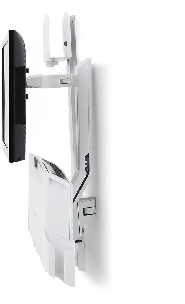 Alt view image 3 of 6 - Ergotron StyleView Wall Mount for Monitor Keyboard Bar Code Scanner CPU Mouse White 45595216