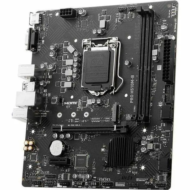 Alt view image 8 of 8 - MSI PRO H510M-B Desktop Motherboard - Intel H470 Chipset - Socket LGA-1200 - Micro ATX - Core i3, Core i5, Core i7, Core i9, Pentium Gold, Celeron Processor Supported - 64 GB DDR4 SDRAM Maximum RAM -