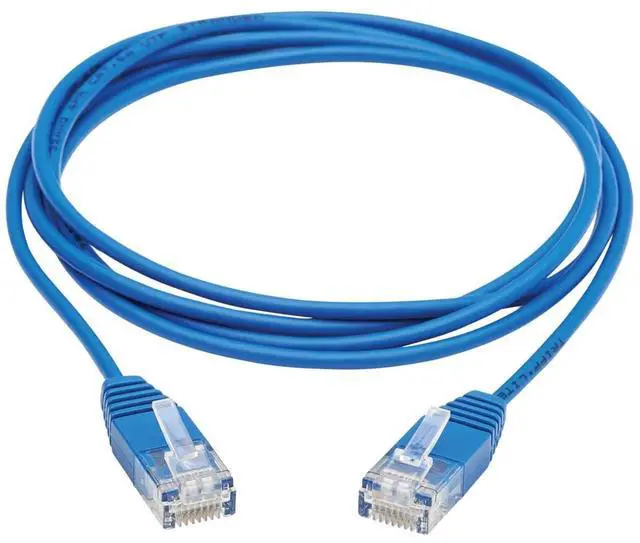 Alt view image 14 of 16 - Tripp Lite Cat6a 10G Certified Molded Ultra-Slim Utp Ethernet Cable (Rj45 M/M) Blue 5 Ft.