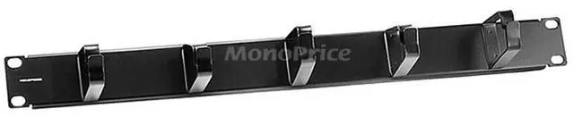 Alt view image 14 of 14 - Monoprice 1U Premium Cable Management With 5 Metal D-Ring, 1.75in (H) X 19in (W)