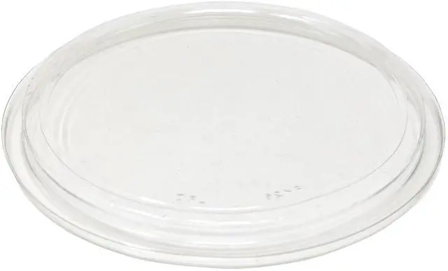 Alt view image 3 of 4 - Recycleware Round Deli Container Lids Flat Plug Fit Clear Plastic 500/Carton 000000000009501020