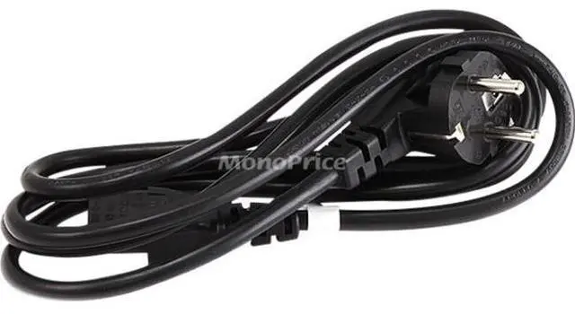 Alt view image 10 of 12 - Monoprice Power Cord - 6 Feet - Black | CEE 7/7 SCHUKO (Europe) to IEC 60320 C13, 18AWG, 5A/1250W, 250V, 3-Prong