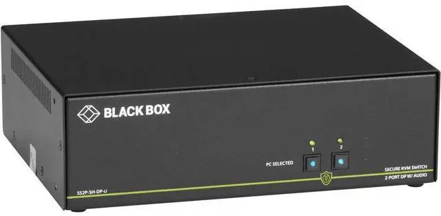 Main image of Black Box NIAP 3.0 Secure 2-Port Single-Head DisplayPort KVM Switch SS2PSHDPU