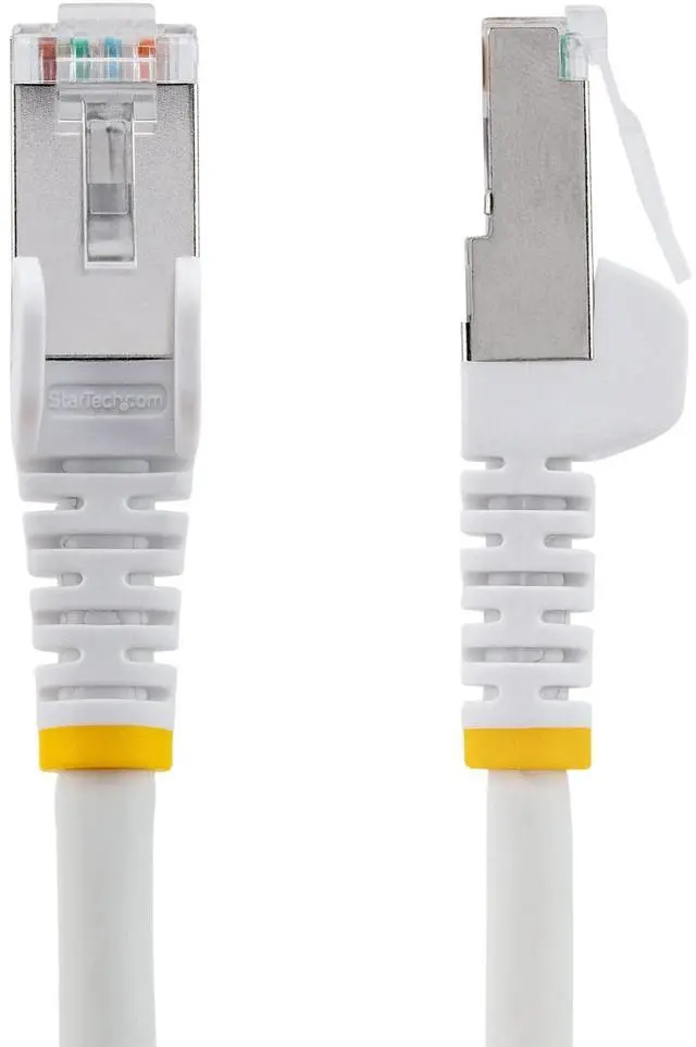 Alt view image 2 of 5 - StarTech 25ft CAT6a Ethernet Cable White Low Smoke Zero Halogen LSZH 10 GbE 100W PoE S/FTP Snagless RJ-45 Network Patch Cord NLWH25FCAT6APATCH