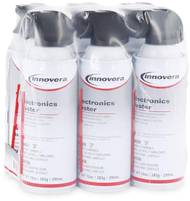 Alt view image 8 of 8 - Compressed Air Duster Cleaner, 10 oz Can, 6/Pack 10016