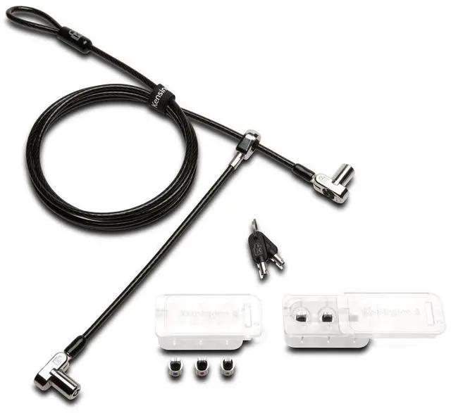 Alt view image 10 of 16 - Kensington Universal 3-in-1 Keyed Cable Lock - Twin Lockheads for Laptops & Other Devices (K63380WW)