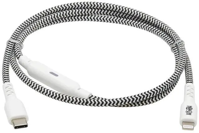 Alt view image 10 of 14 - Tripp Lite M102-003-HD-SL Lightning-USB-C Data Transfer Cable