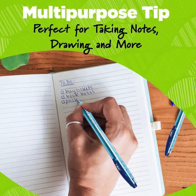 Alt view image 10 of 11 - BIC ECOlutions Retractable Gel Pens Medium Point 1.0 mm Assorted Inks 12/Pack (RGLE11-AST)