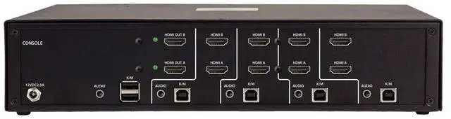 Alt view image 17 of 20 - Tripp Lite 4-Port Dual-Monitor Secure KVM Switch TAA B002AUH2A4