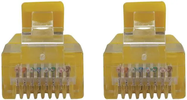 Alt view image 10 of 11 - Tripp Lite Cat6a 10G Snagless Molded Slim UTP Ethernet Cable (RJ45 M/M), PoE, Yellow, 6 ft. (1.8 m) - 6 ft Category 6a Network Cable for Network Device, Server, Switch, Router, Hub, Printer, Computer,