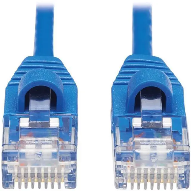 Alt view image 6 of 18 - Tripp Lite Cat6a 10G Snagless Molded Slim Utp Network Patch Cable (M/M) Blue 10 Ft.