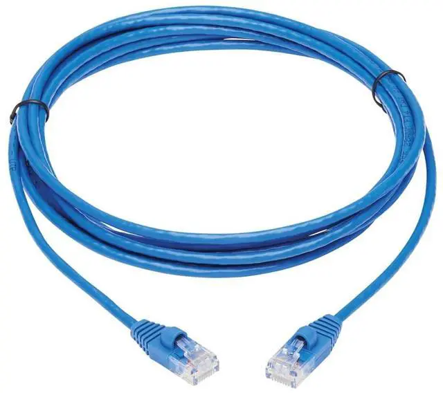Alt view image 16 of 18 - Tripp Lite Cat6a 10G Snagless Molded Slim Utp Network Patch Cable (M/M) Blue 10 Ft.