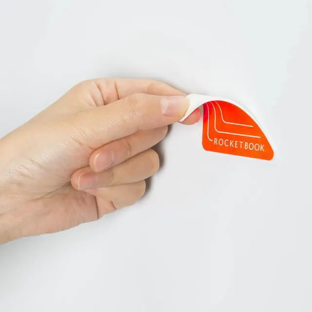 Alt view image 5 of 7 - Beacons Smart Stickers for Whiteboards Reusable Triangles 2.5" x 2.5" Fluorescent Orange 4 Pieces RAB4RORG