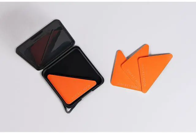 Alt view image 4 of 7 - Beacons Smart Stickers for Whiteboards Reusable Triangles 2.5" x 2.5" Fluorescent Orange 4 Pieces RAB4RORG