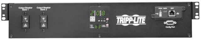 Alt view image 4 of 8 - Tripp Lite PDUMNH30HVAT2 19-Outlets PDU Monitored - NEMA L6-30P - 16 x IEC 60320 C13, 2 x IEC 60320 C19, 1 x NEMA L6-30R - 230 V AC - Network (RJ-45) - 2U - Horizontal - Wall-mountable, Rack-mountable