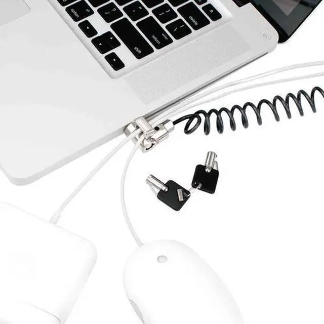 Main image of Maclocks CL15C Universal Coiled Laptop Lock and Peripheral Security Trap