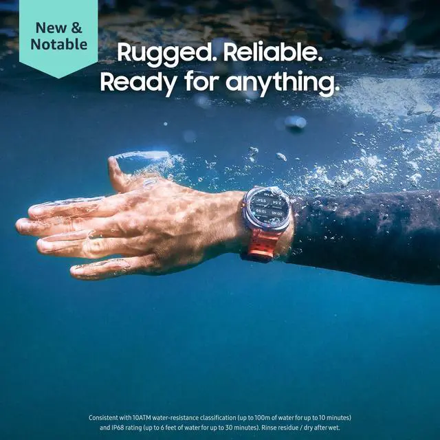 Alt view image 8 of 13 - Samsung Galaxy Watch Ultra 47mm Wi-Fi + LTE (L705U) Titanium White/Marine White