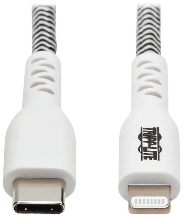 Alt view image 10 of 16 - Tripp Lite M102-006-HD Heavy-Duty USB-C to Lightning Cable M/M 6 ft. M102006HD