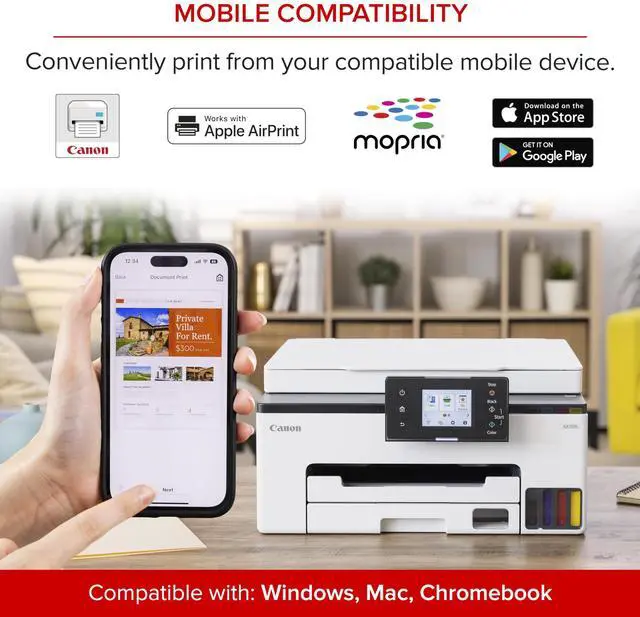 Alt view image 16 of 20 - Canon MAXIFY GX1020 Inkjet Printer All-in-One Supertank Print Scan Copy (6169C002)