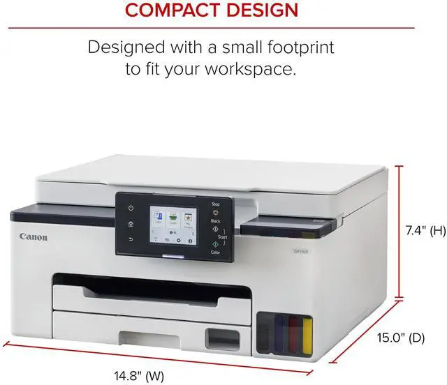 Alt view image 18 of 20 - Canon MAXIFY GX1020 Inkjet Printer All-in-One Supertank Print Scan Copy (6169C002)