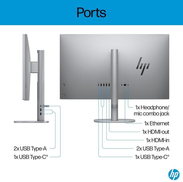 Alt view image 15 of 19 - HP OmniStudio X 27" FHD Touch Screen All-in-One Desktop Intel Core U7-155H 16GB RAM 1TB SSD Meteor Silver