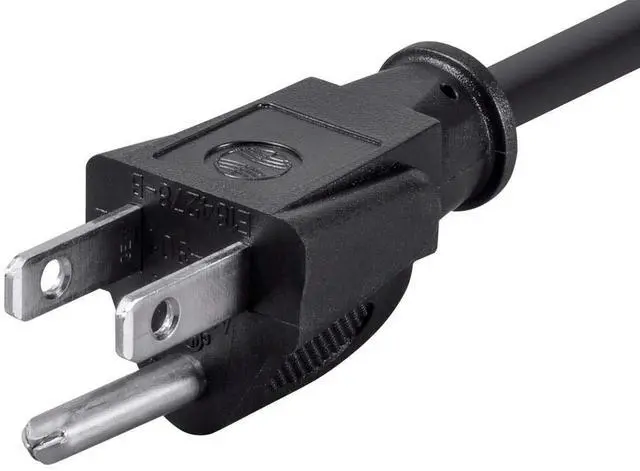 Alt view image 10 of 13 - Monoprice 3-Prong Power Cord - 2 Feet - Black | NEMA 5-15P to IEC 60320 C13, 18AWG, 10A/1250W, 125V, Works With Most PCs, Monitors, Scanners, and Printers