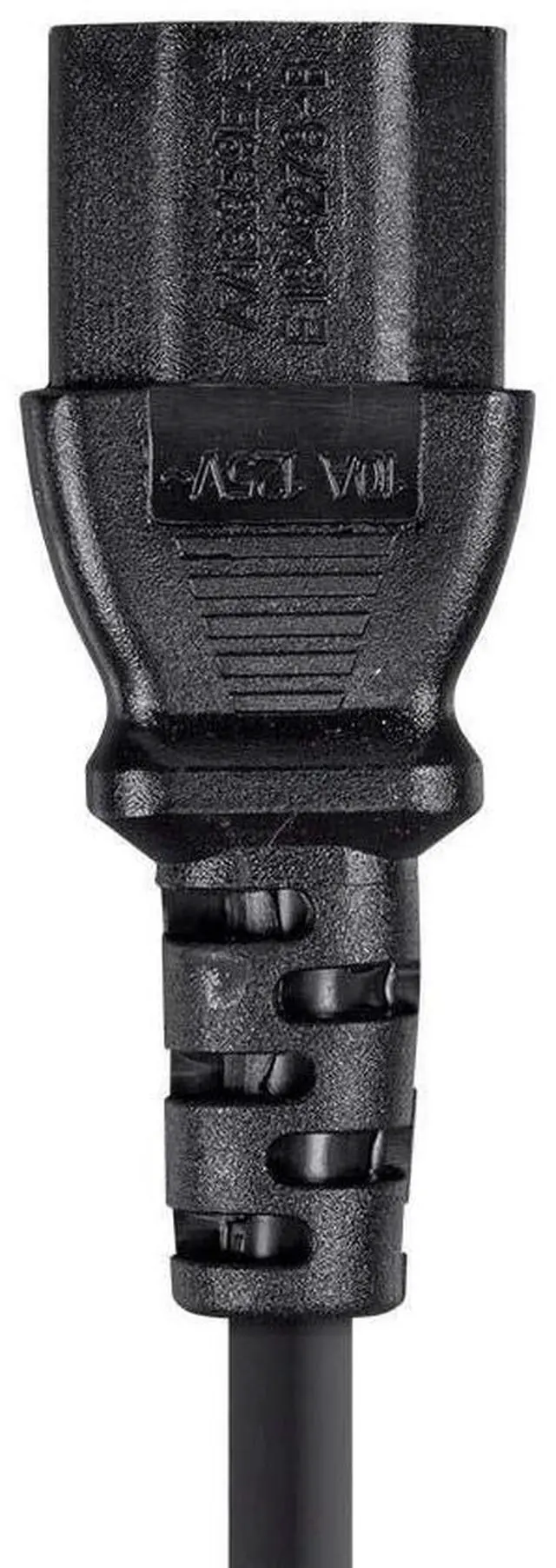 Alt view image 13 of 13 - Monoprice 3-Prong Power Cord - 2 Feet - Black | NEMA 5-15P to IEC 60320 C13, 18AWG, 10A/1250W, 125V, Works With Most PCs, Monitors, Scanners, and Printers