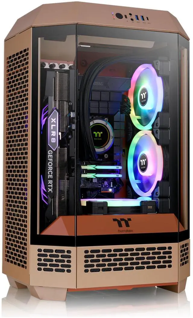 Alt view image 9 of 13 - Thermaltake Tower 300 Gravel Sand Micro-ATX Case; 2x140mm CT Fan Included; Support Up to 420mm Radiator; Optional Chassis Stand Kit Allows Horizontal Display; CA-1Y4-00SGWN-00